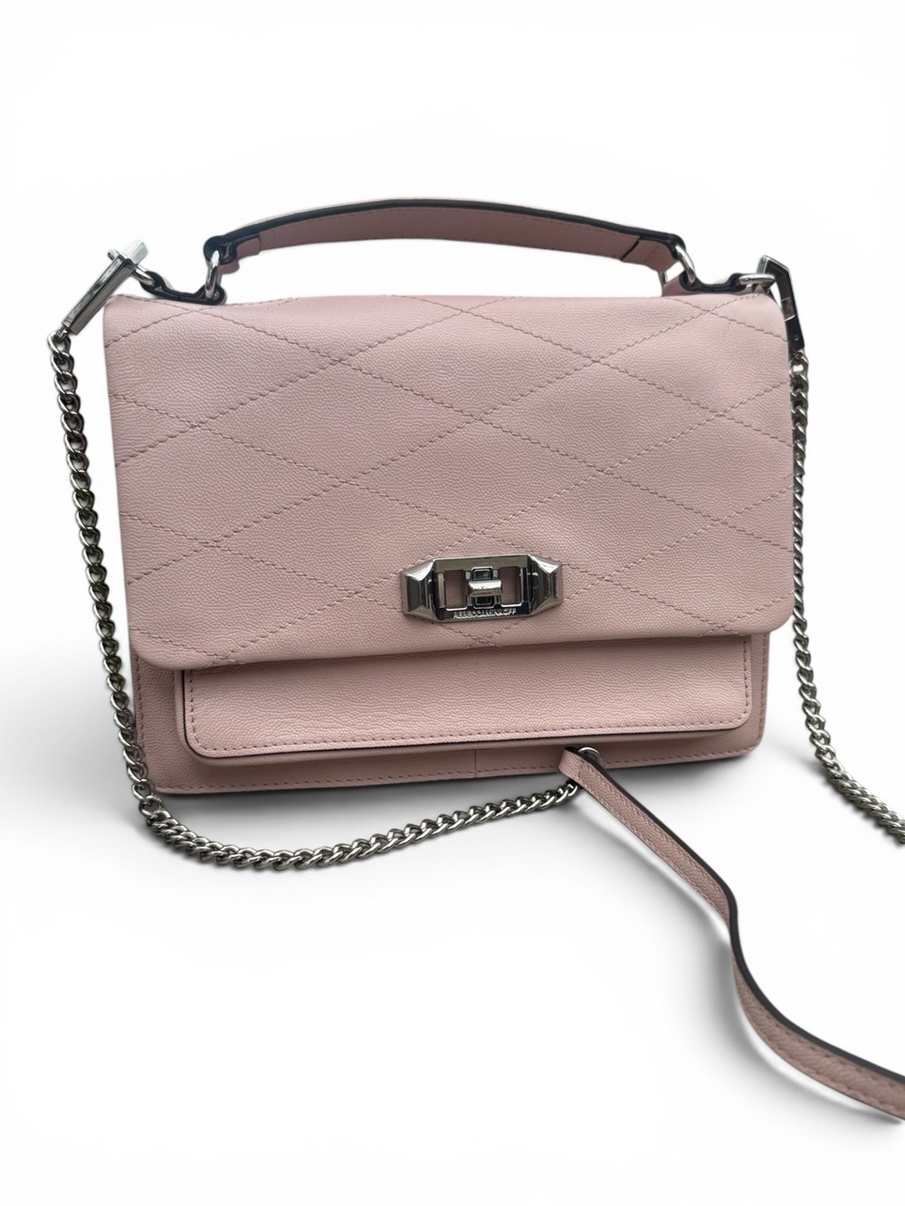 EUC Rebecca Minkoff Je T'aime Medium Blossom Pink Quited Crossbody Bag
